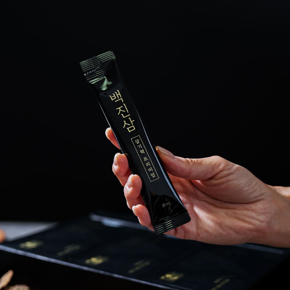 [고농축 산삼진액] 백진삼 프리미엄 삼기력 천종산삼 배양근 1박스 (20ml x 30포)